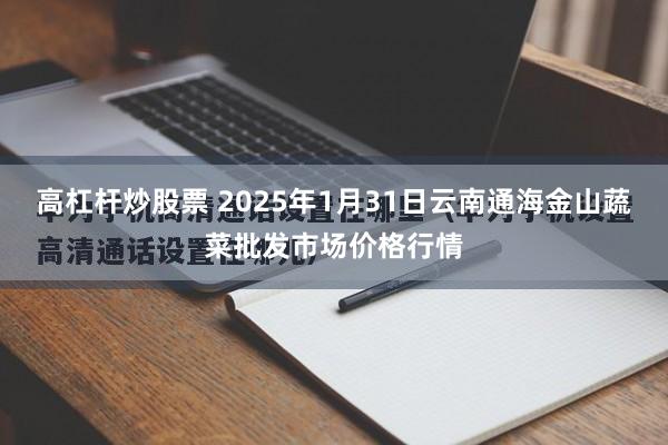 高杠杆炒股票 2025年1月31日云南通海金山蔬菜批发市场价格行情