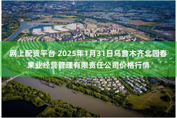 网上配资平台 2025年1月31日乌鲁木齐北园春果业经营管理有限责任公司价格行情